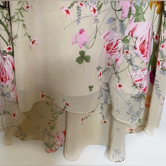 NorthStyle Dress Spring Floral Chiffon Hi Low Hem 6/8 EUC - Picture 5 of 11